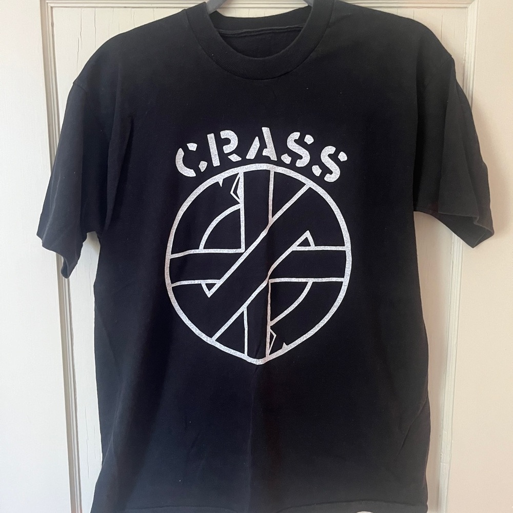 VTG Band Tee X Rock Band Vintage Punk Rock Band T Shirt Crass UK Screen Printed